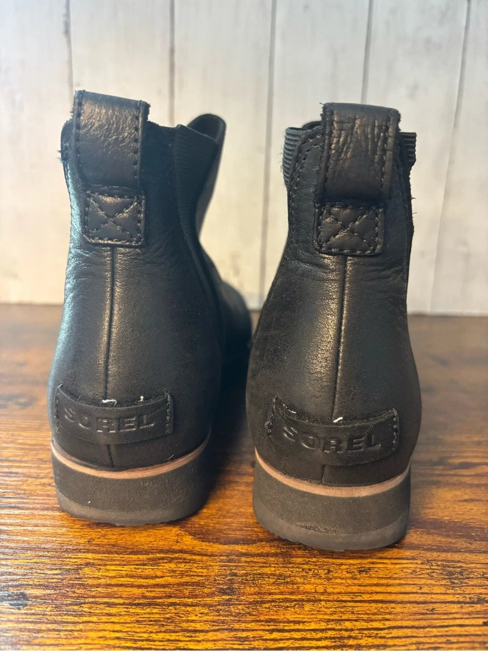 Sorel Women's Black Leather Ankle Booties